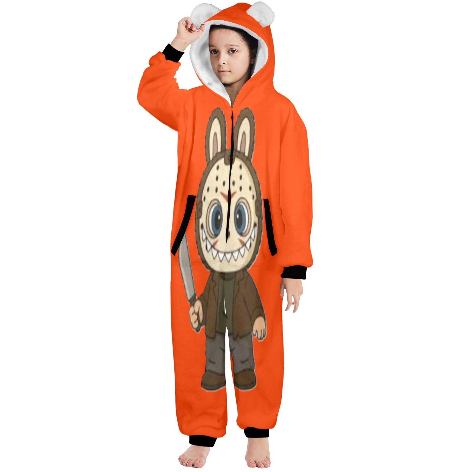 KSC's Halloween Big Kids Unisex Onesies (8 to 15 Years) Jason Friday 13th Labubu