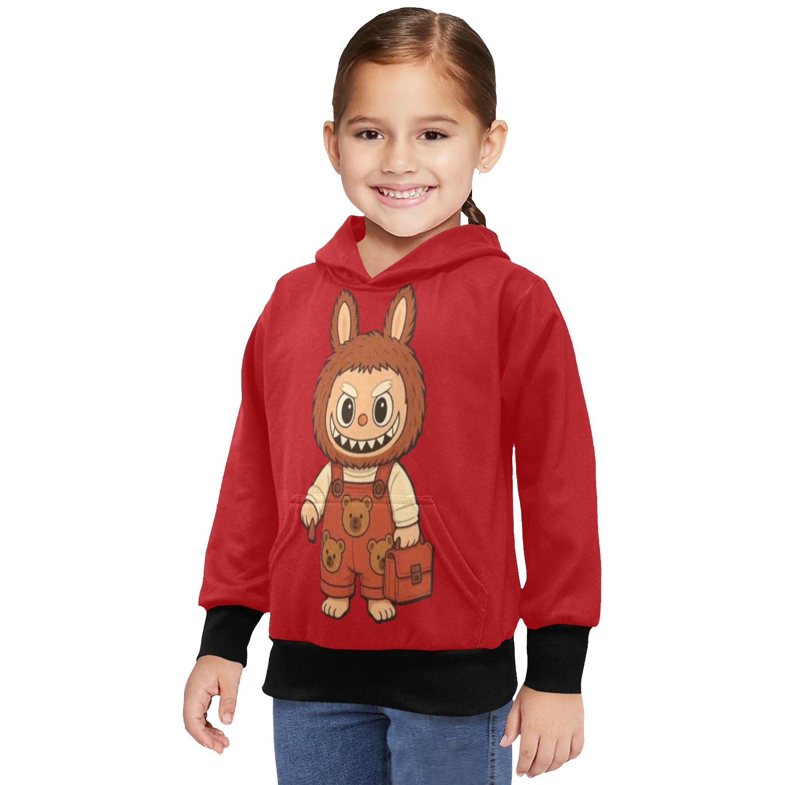 KSC's Limited Edition Labubu Hoodies -Little Girls' Long Sleeve Hoodie