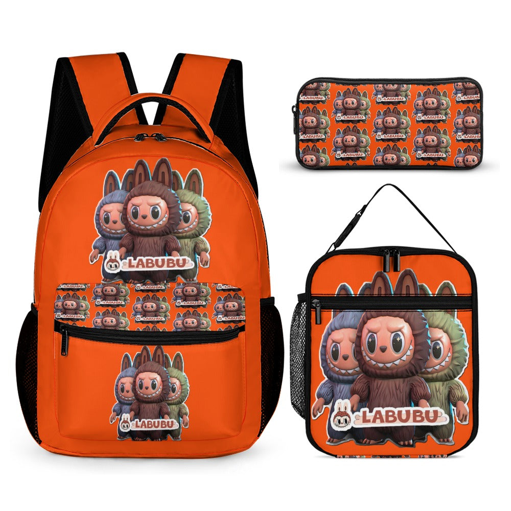 NEW Three Piece Labubu Backpack Bundle - 9 different options  - Back To School Deal