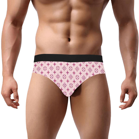 KSC's Custom Design Men's Pink Temple Mid Rise Briefs