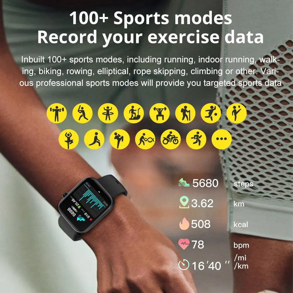 SMART WATCH -COLMI P71 Voice Calling Smartwatch Men Health Monitoring IP68 Waterproof Smart Notifications Voice Assistant Smart Watch Women