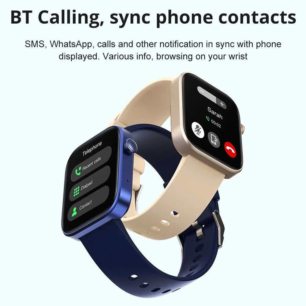 SMART WATCH -COLMI P71 Voice Calling Smartwatch Men Health Monitoring IP68 Waterproof Smart Notifications Voice Assistant Smart Watch Women