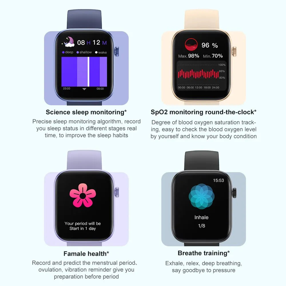 SMART WATCH -COLMI P71 Voice Calling Smartwatch Men Health Monitoring IP68 Waterproof Smart Notifications Voice Assistant Smart Watch Women