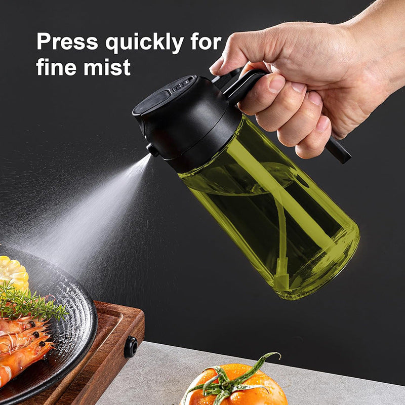 Portable spray bottle for glass oil spraying and pouring