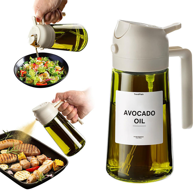 Portable spray bottle for glass oil spraying and pouring