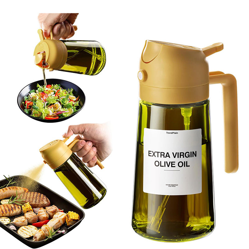 Portable spray bottle for glass oil spraying and pouring