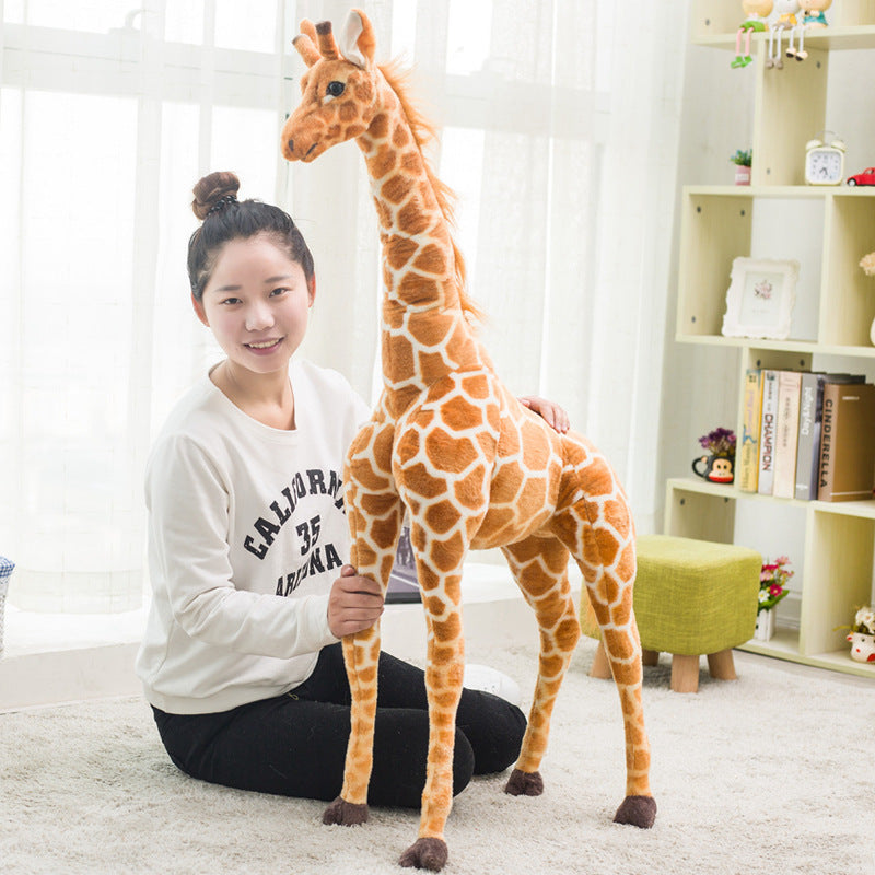 Plush toy simulation giraffe doll