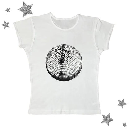 Women's Fashion Punk Graphic Crop top Grunge Vintage Top Gothic Streetwear Baby Tee Hip Hop Sexy Short Sleeve T-shirt