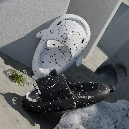 Graffiti Cloudy Shark Slippers Platform Shark Sandal Indoor Bathroom Anti skid Slides Couples Summer Shoes EVA Soft Beach Flops|