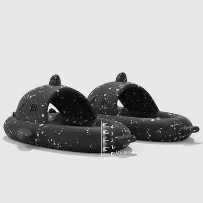 Graffiti Cloudy Shark Slippers Platform Shark Sandal Indoor Bathroom Anti skid Slides Couples Summer Shoes EVA Soft Beach Flops|