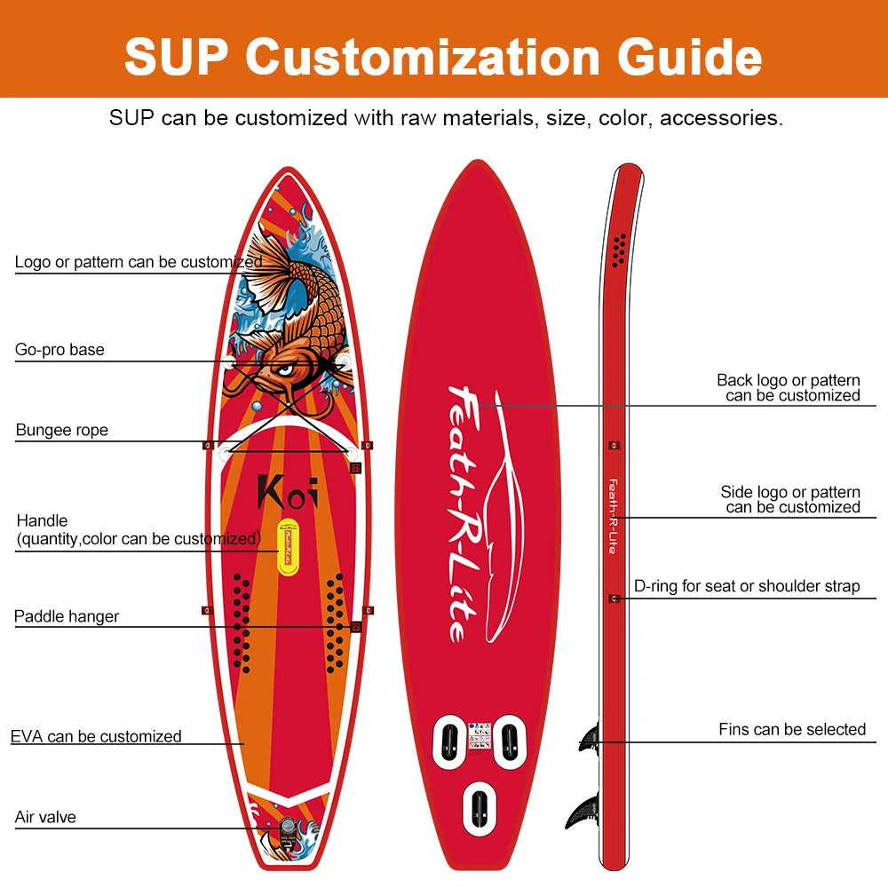 FUNWATER Paddleboard Soft Surfboard alaia Inflatable Rescue Board Sled Paddle Board Custom Large Paddle Board