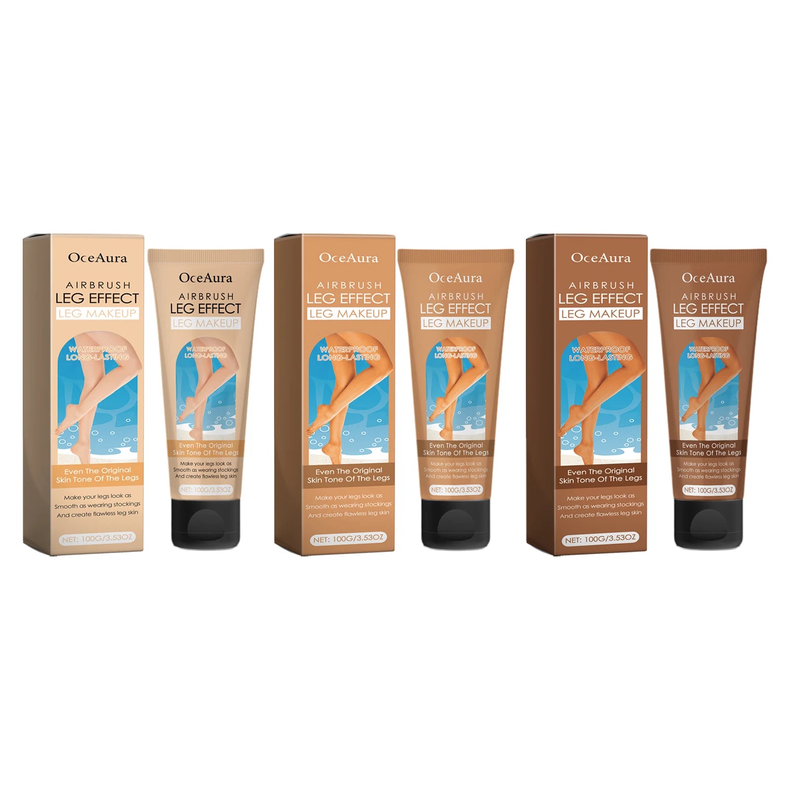 OceAura Leg Black Cream, Outdoor Tanning Even Tan Natural Tan Moisturizing Cream