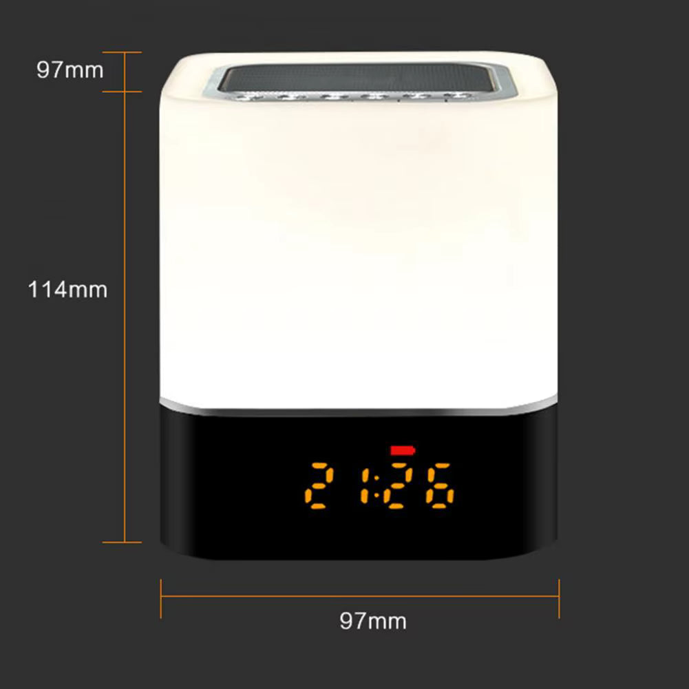 COOL COLOR CHANGING CUBE LAMP ALARM CLOCK/BLUETOOTH SPEAKER -Zunammy Color Changing Wireless Alarm Clock Speaker