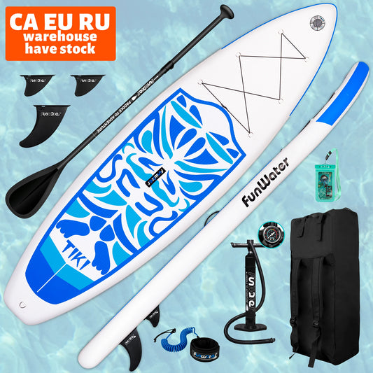 FUNWATER Dropshipping OEM Paddle Board Inflatable Surf Boards Soft PaddlE Standup Paddleboard surfboard Paddle Inflatable Board