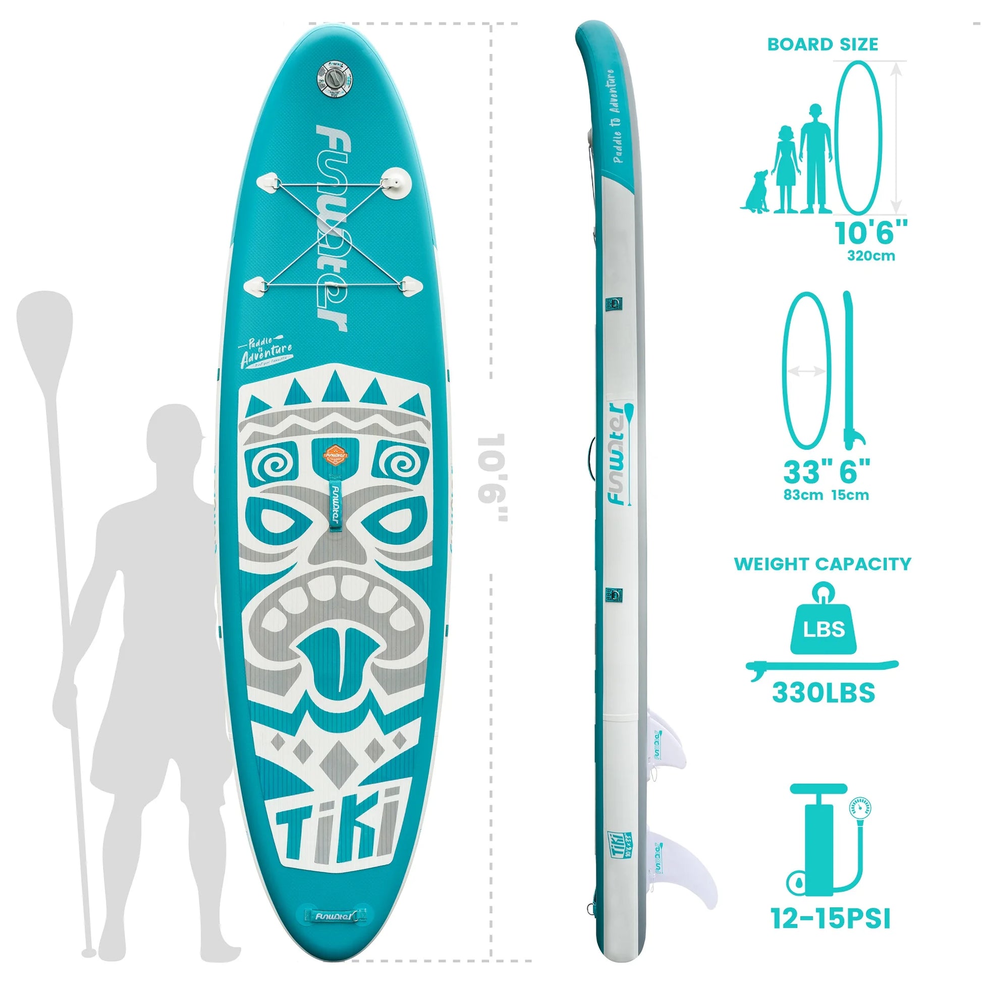 FUNWATER Paddleboard Soft Surfboard alaia Inflatable Rescue Board Sled Paddle Board Custom Large Paddle Board