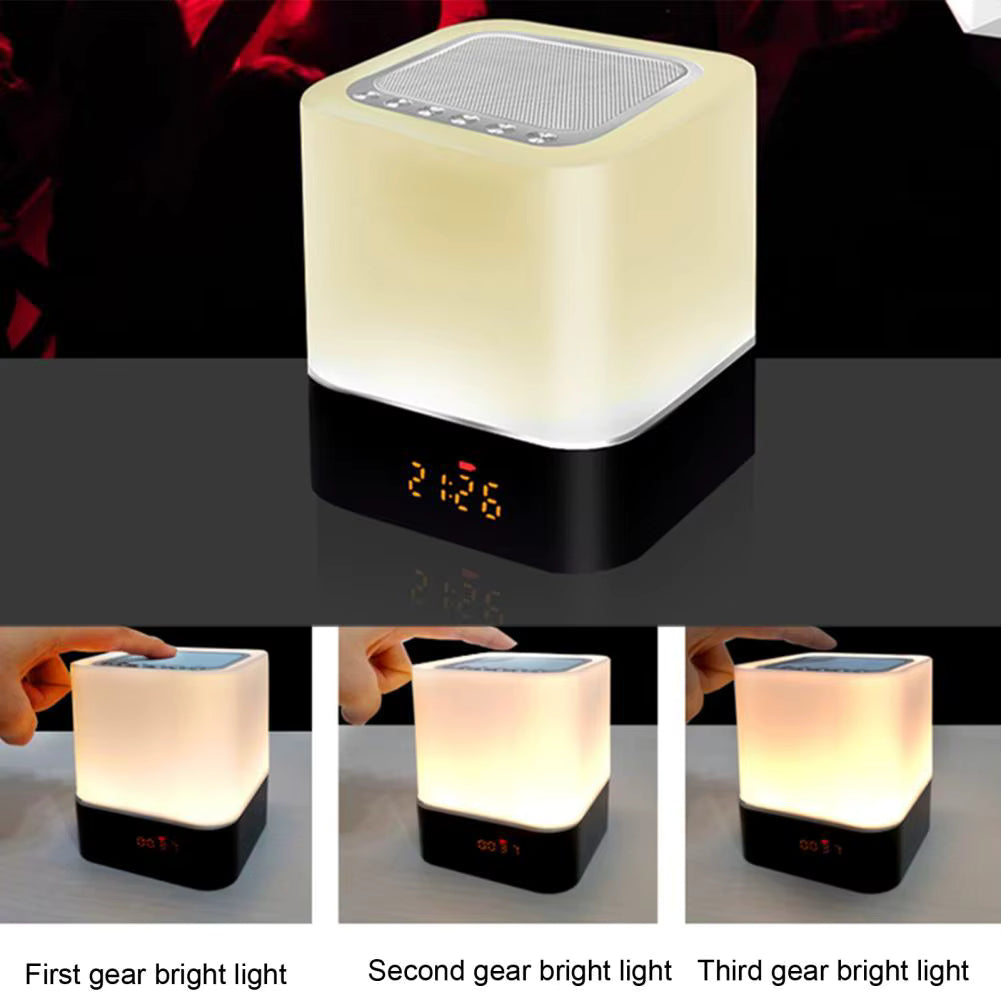 COOL COLOR CHANGING CUBE LAMP ALARM CLOCK/BLUETOOTH SPEAKER -Zunammy Color Changing Wireless Alarm Clock Speaker