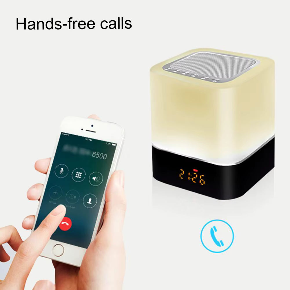 COOL COLOR CHANGING CUBE LAMP ALARM CLOCK/BLUETOOTH SPEAKER -Zunammy Color Changing Wireless Alarm Clock Speaker