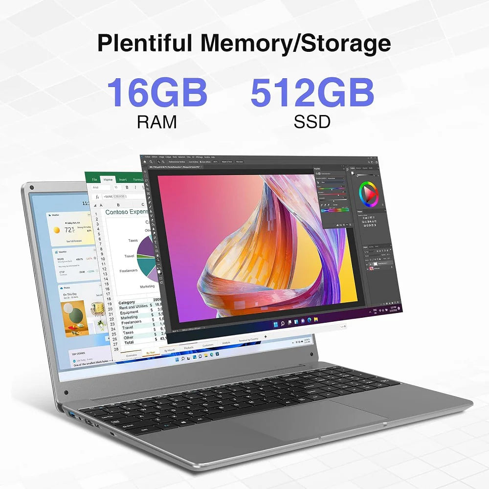 US Warehouse 15.6 Inch Intel Core I3-5005U 16GB 256GB 512GB SSD SATA RJ45 Slot Business Laptop Core I5 Laptop Brand New Laptops