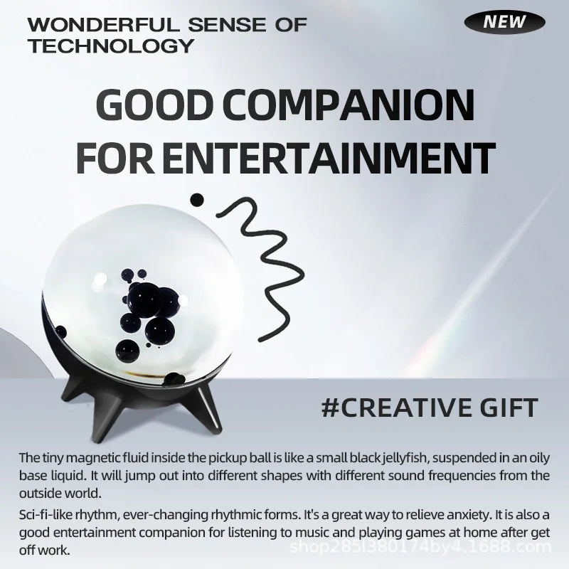 Magnetic Sound Pickup Venom Music Rhythm Lamp Creative Music Visualization Desktop Pickup Magnetic Fluid