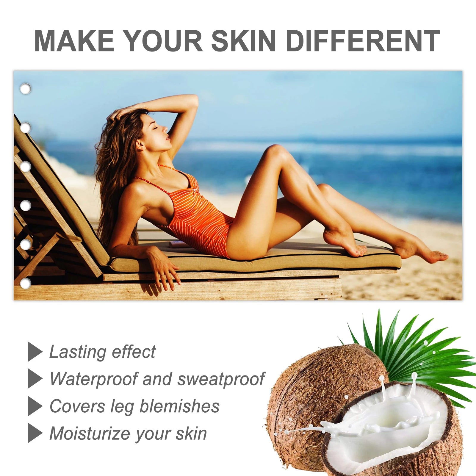 OceAura Leg Black Cream, Outdoor Tanning Even Tan Natural Tan Moisturizing Cream