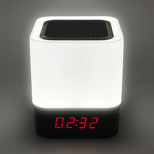 COOL COLOR CHANGING CUBE LAMP ALARM CLOCK/BLUETOOTH SPEAKER -Zunammy Color Changing Wireless Alarm Clock Speaker