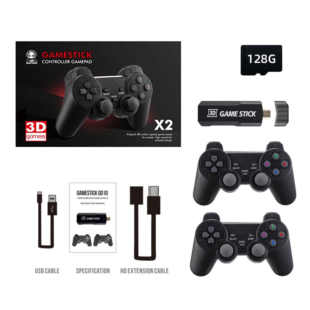 VIDEO GAME CONSOLE- X2PLUS Game Console 4K HD 3D Game Console GD10 HD PSP TV Game Console Wireless Game Handle