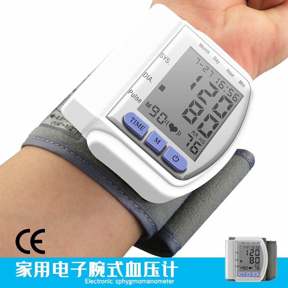 BLOOD PRESSURE DIGITAL MACHINE -English Export Packaging Electronic Wrist Blood Pressure Monitor Home Blood Pressure Meter DigItal Bp Machine
