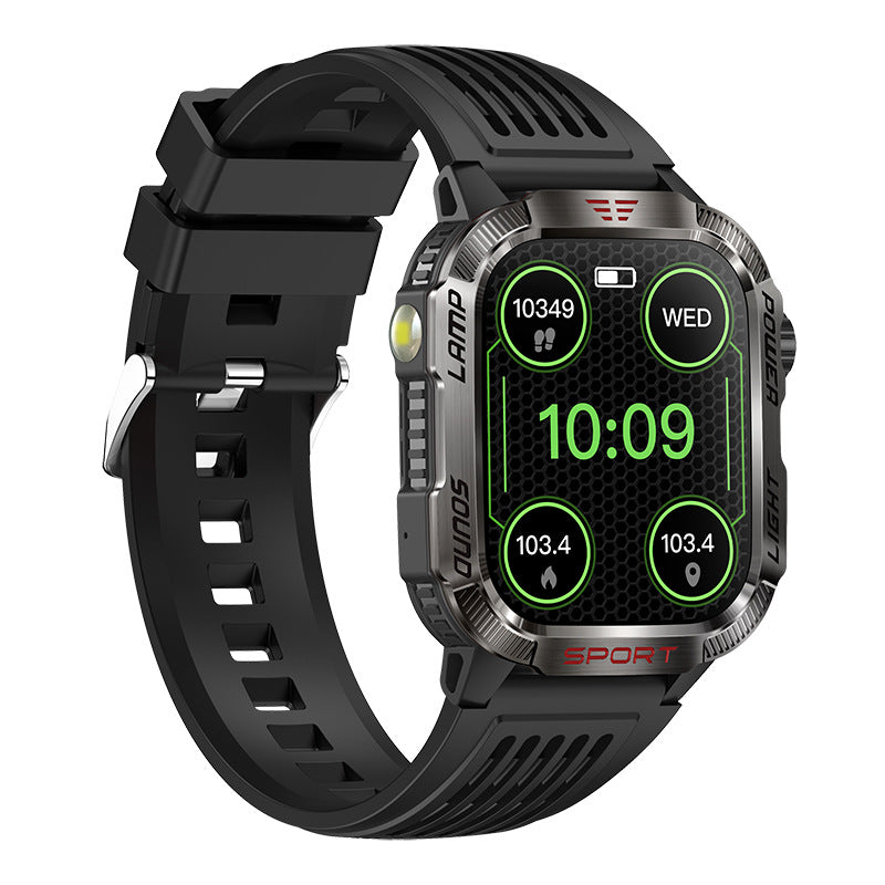 HT29 Smart Watch Bluetooth Call Heart Rate Blood Oxygen Compass Flashlight Pedometer Sports Watch Bracelet