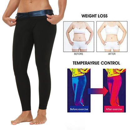 Women's Athletic Sweaty Pants Sculpting Pants Sports Belly Waist Leggings Yoga Clothes Sweaty Hip Bodybuilding Pants