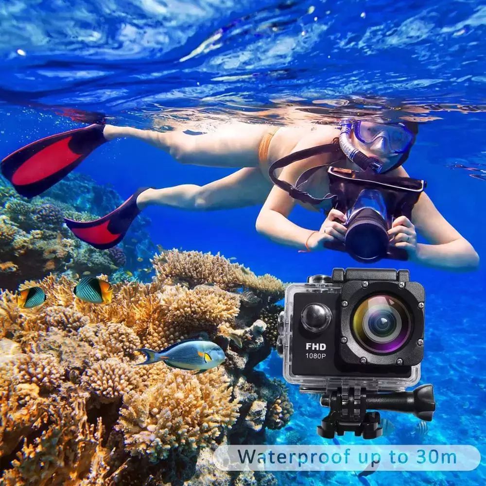 GO CAMERA -Diving Camera Underwater Photo Cycle Video Sports DV Outdoor Sports Waterproof Camera