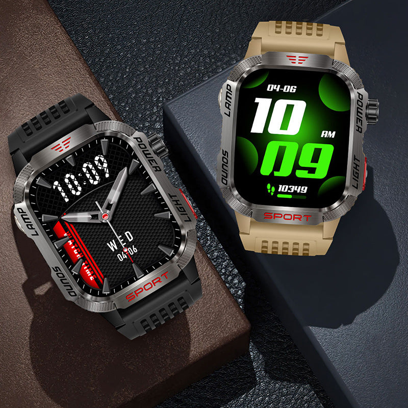 HT29 Smart Watch Bluetooth Call Heart Rate Blood Oxygen Compass Flashlight Pedometer Sports Watch Bracelet
