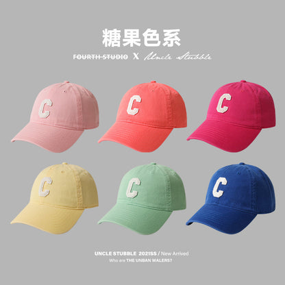 Hat Good Version Of Men And Women C Word All-match Soft Top Baseball Cap Couple Cap Tide
