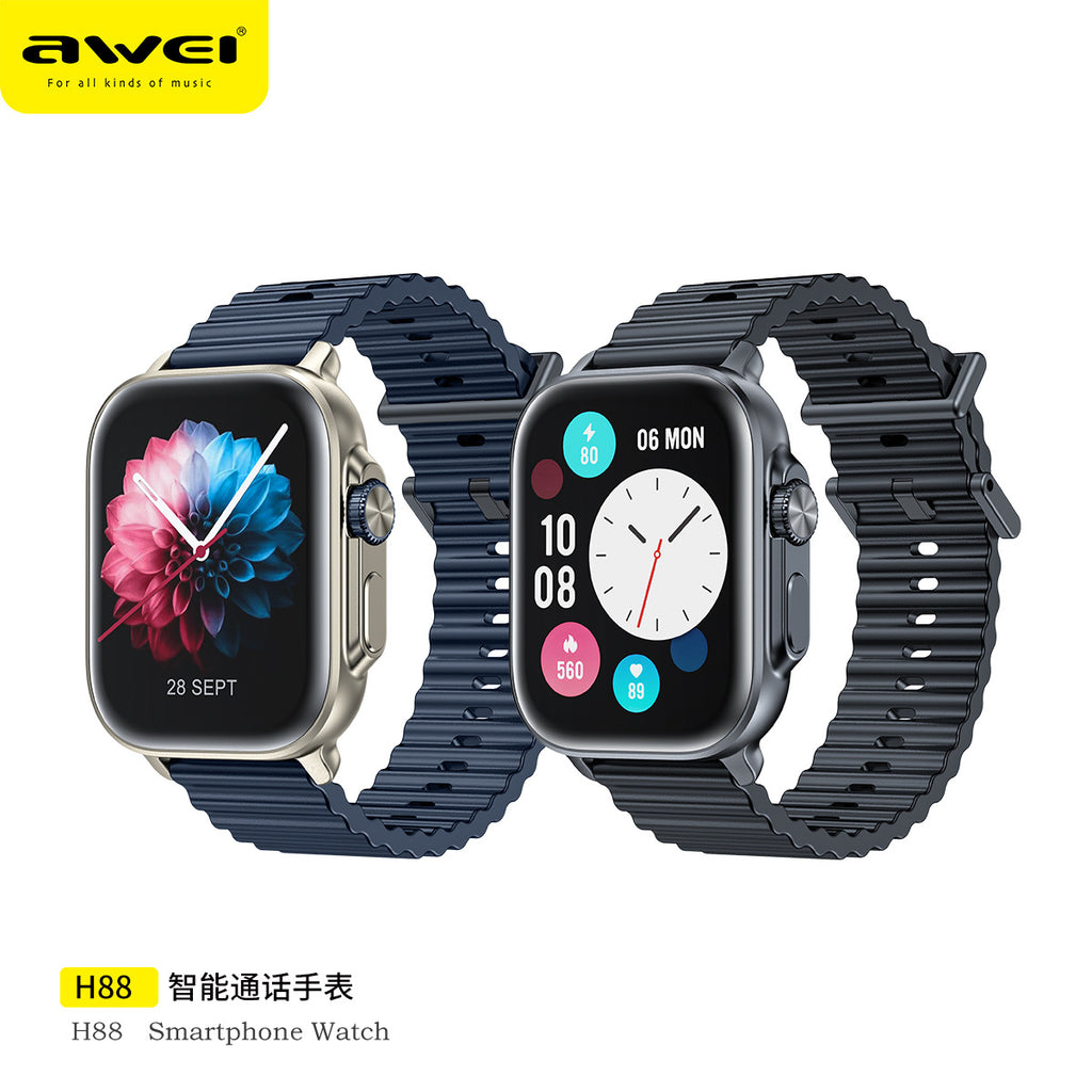 Weiwei Smart Call Watch H88 Blood Pressure Blood Oxygen Heart Rate Monitoring IP67 Sports Watch Alexa Cross-border