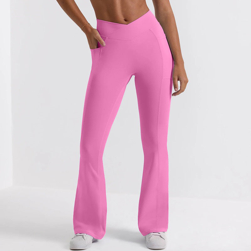 Sports Loose Yoga Micro-flared Pants High-waist Hip-lifting Long Women&#039;s Dance Wide-leg Pants