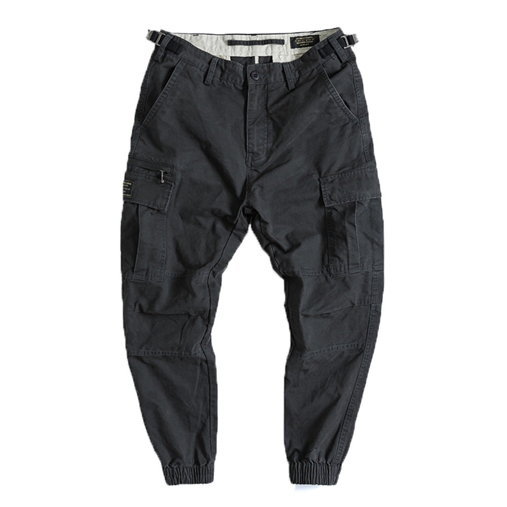 Mens New Style Ankle-tied Pants Trendy Mens Loose Straight Casual Pants American Retro Fashion Brand Trousers Pants