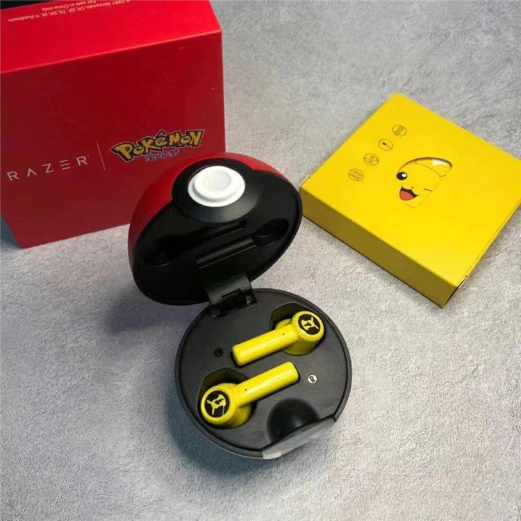 Pokemeng Pikachu Real Wireless Bluetooth Headset Elf Ball Cartoon Earplugs TWS Mai For Boys And Girls