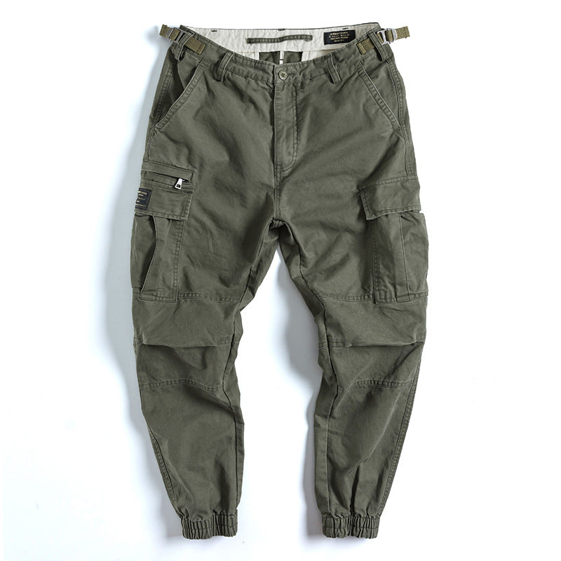 Mens New Style Ankle-tied Pants Trendy Mens Loose Straight Casual Pants American Retro Fashion Brand Trousers Pants