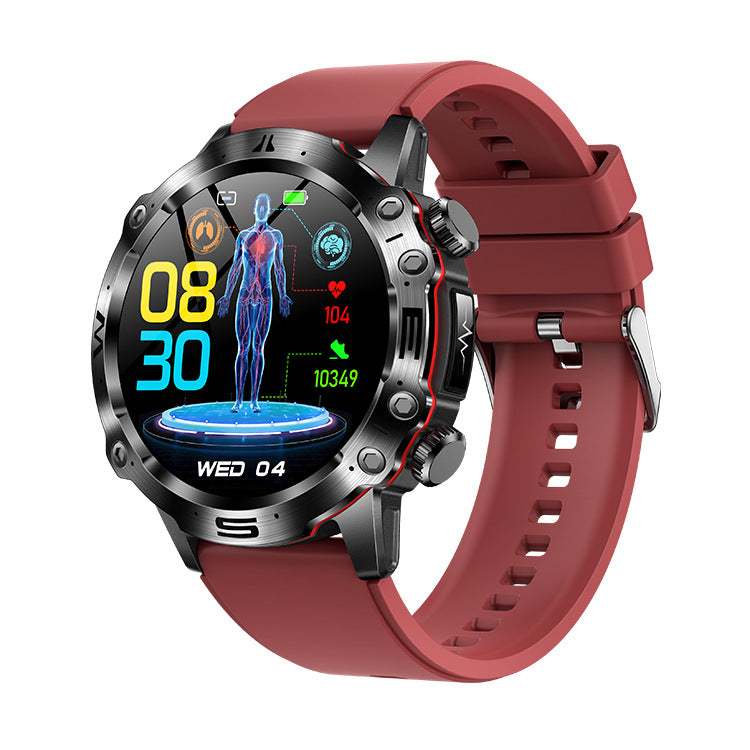 New ET482 Smart Watch Outdoor Sports AMOILDED HD ECG Bluetooth Call Non-invasive Blood Glucose