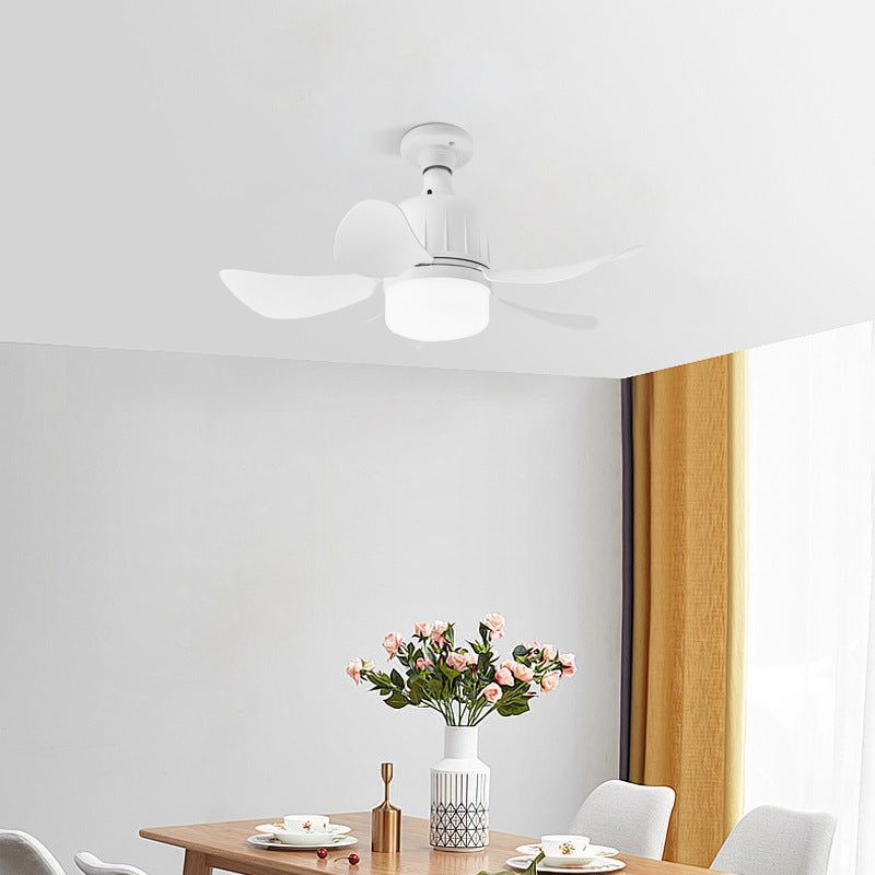 DETACHABLE CEILING FAN - E27 Detachable Fan Leaf Lamp Restaurant Bedroom Remote Control Ceiling Fan Lamp Bedroom Restaurant Three-color Dimming
