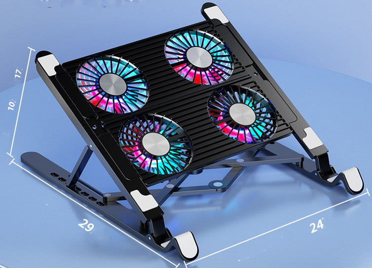 New  Notebook Radiator Increased Folding Laptop Portable Cooling Bracket RGB Aluminum Alloy