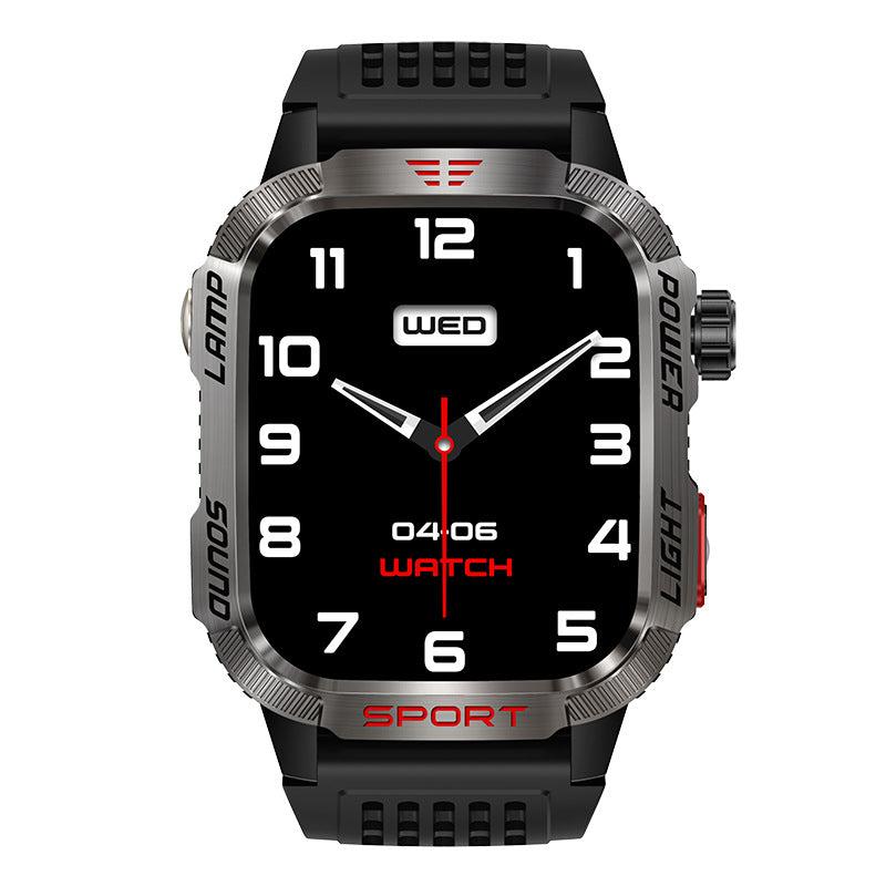 HT29 Smart Watch Bluetooth Call Heart Rate Blood Oxygen Compass Flashlight Pedometer Sports Watch Bracelet