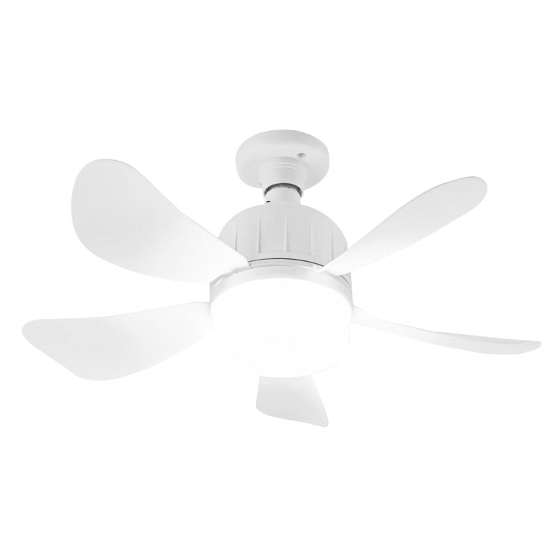 DETACHABLE CEILING FAN - E27 Detachable Fan Leaf Lamp Restaurant Bedroom Remote Control Ceiling Fan Lamp Bedroom Restaurant Three-color Dimming
