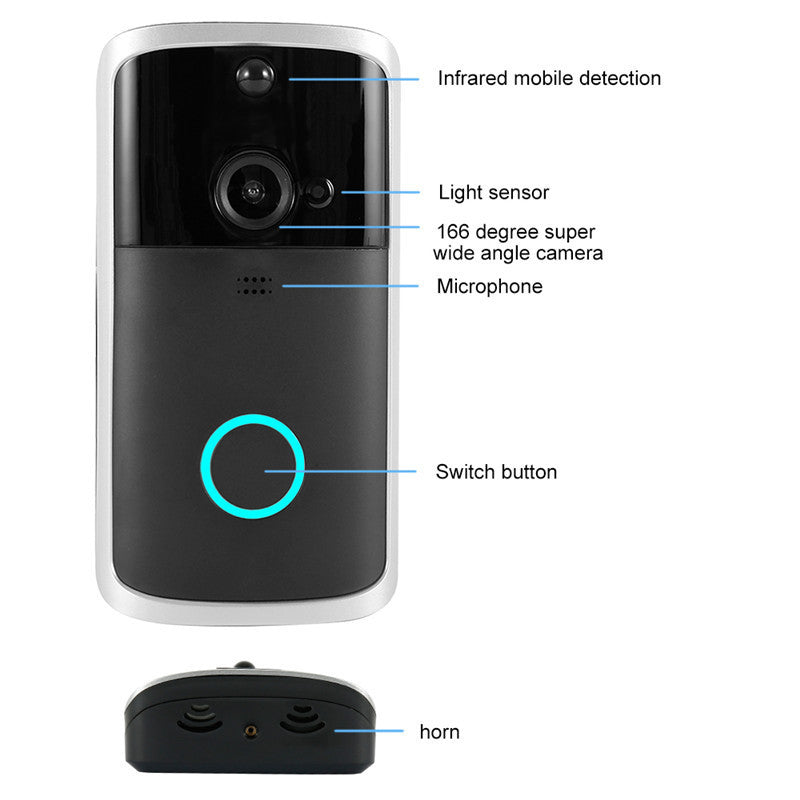 VIDEO DOORBELL  CAMERA Wireless HD Visual WIFI Smart Doorbell Infrared Night Vision Remote Home Doorbell Monitoring Intercom Doorbell