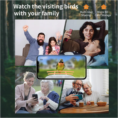 VIDEO BIRD FEEDER - CAMERA Smart Bird Feeder Camera Solar Battery Outdoor Wireless AI Recognizable Bird Feeder