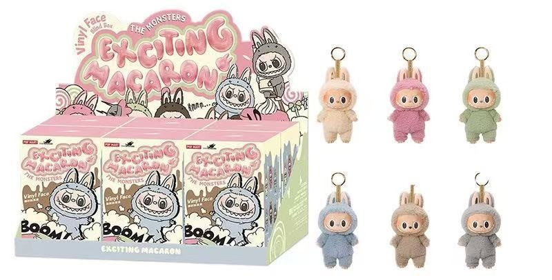 New POPMART Bubble | Labubu Heart-Moving Macaron Vinyl Face Series Blind Box Figurine Festival One