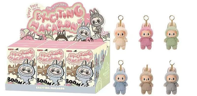 New POPMART Bubble | Labubu Heart-Moving Macaron Vinyl Face Series Blind Box Figurine Festival One