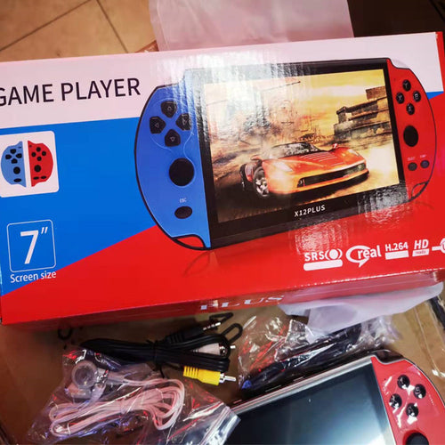 HANDHELD VIDEO GAME- X12Plus7 Inch Large Screen Handheld Arcade Game Machine 16G Memory Card