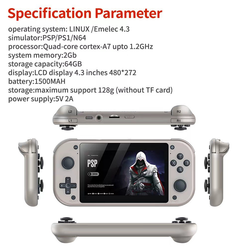 PSP-M17 HD PSP TV Game Console Pandora Game Box 4K Wireless Open Source King Of Fighters Street Fighter Game M17