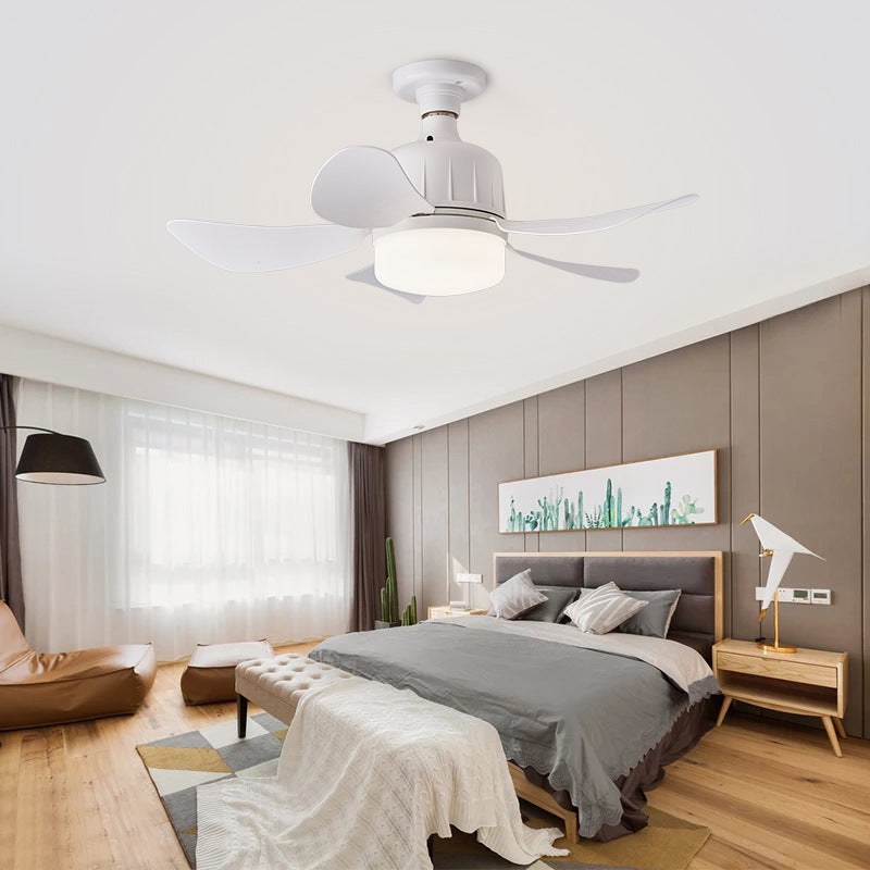 DETACHABLE CEILING FAN - E27 Detachable Fan Leaf Lamp Restaurant Bedroom Remote Control Ceiling Fan Lamp Bedroom Restaurant Three-color Dimming