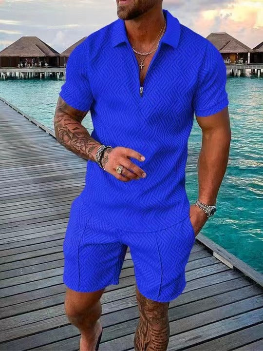 SUMMER & BEACH VIBES STYLE! Independent Station European And American Cross-border New Mens POLO Shirt Suit Lar Short-sleeved Pullover Casual Men&#039;s T-shirt